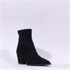 Miss Elastic Austin Western Ankle Boot - Black Stretch